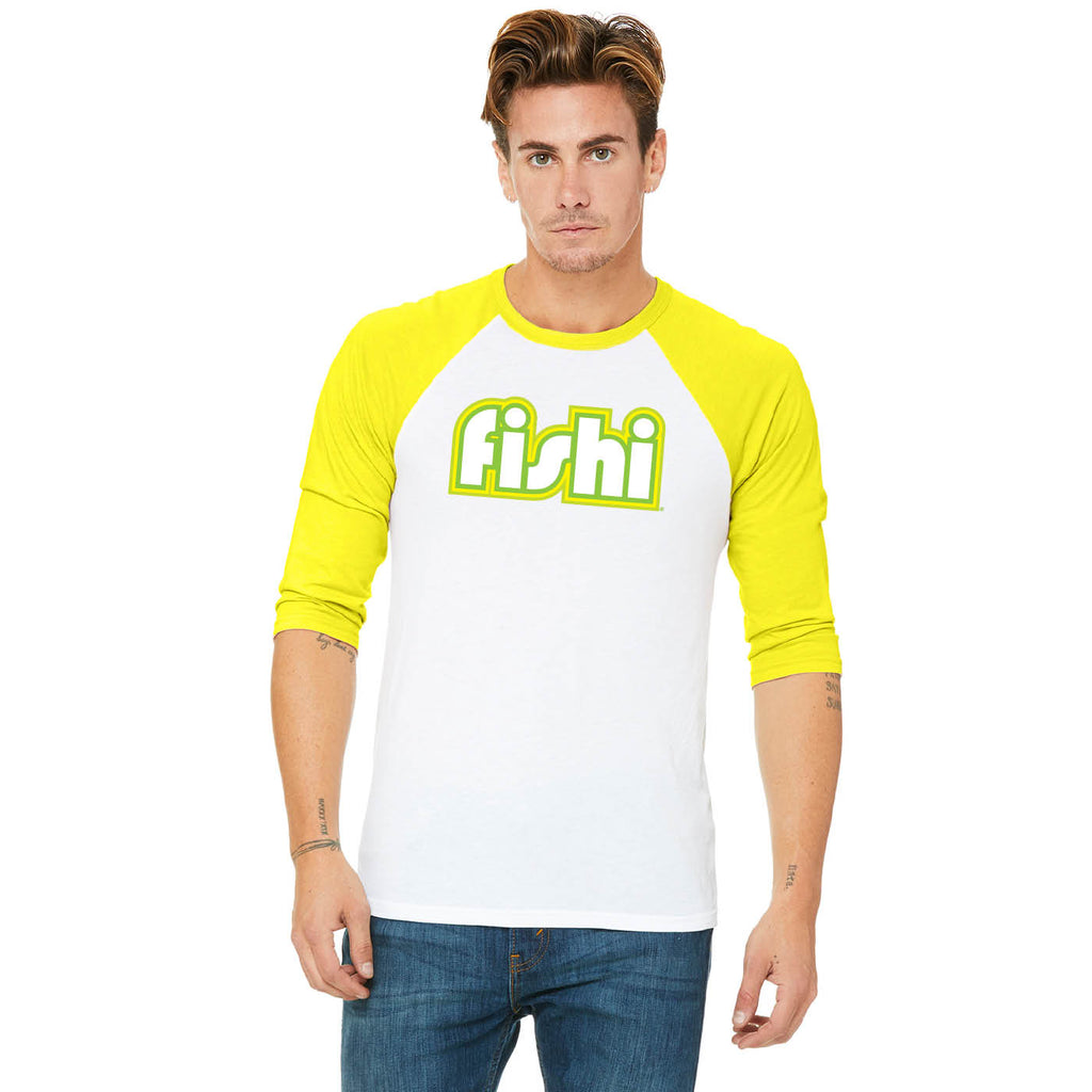 Adult Yellow- White Retro 3/4 Shirt