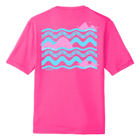 Adult S/S Hot Pink 3 Islands