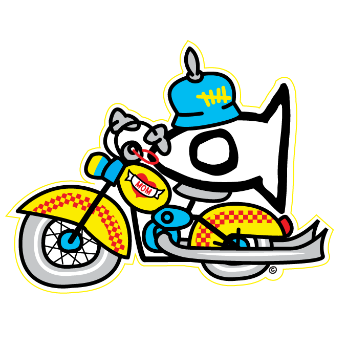 Sticker Biker Fishi