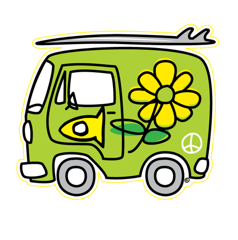 Sticker Fishi's Van Green