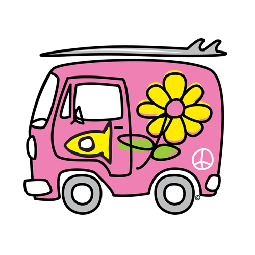 Sticker Fishi's Van Pink