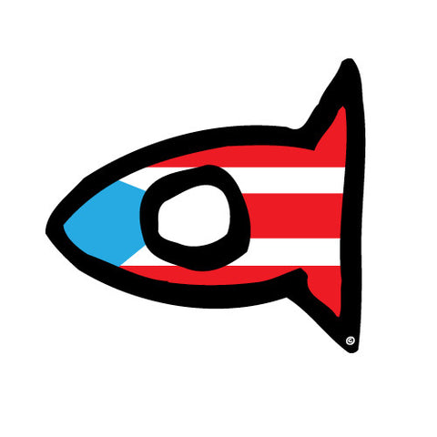 PR Island Fishi Flag - Puerto Rico - Fishi